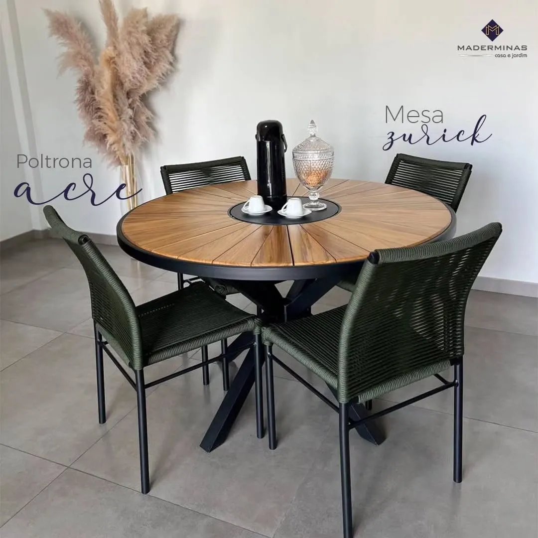 Conjunto Mesa Zurick e Poltrona Acre