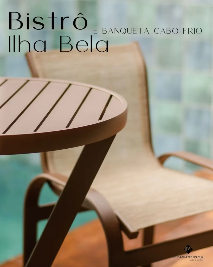 Conjunto Bistrô Ilha Bela e Banqueta Cabo Frio