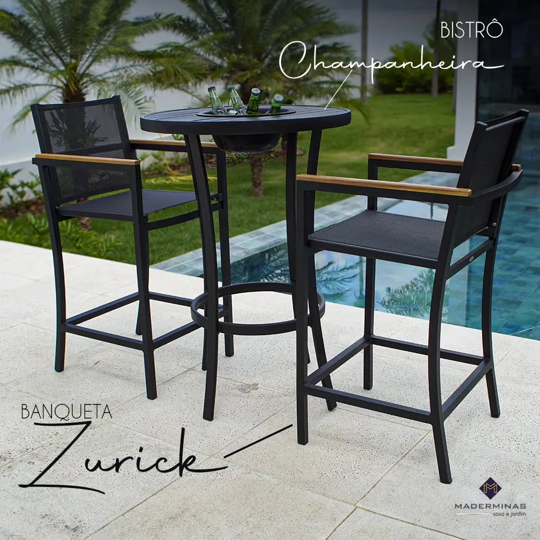 Conjunto Banqueta Zurick e Bistrô Champanheira