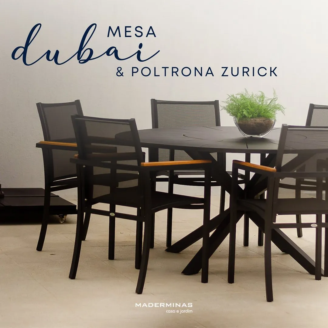 Conjunto Mesa Dubai e Poltrona Zurick