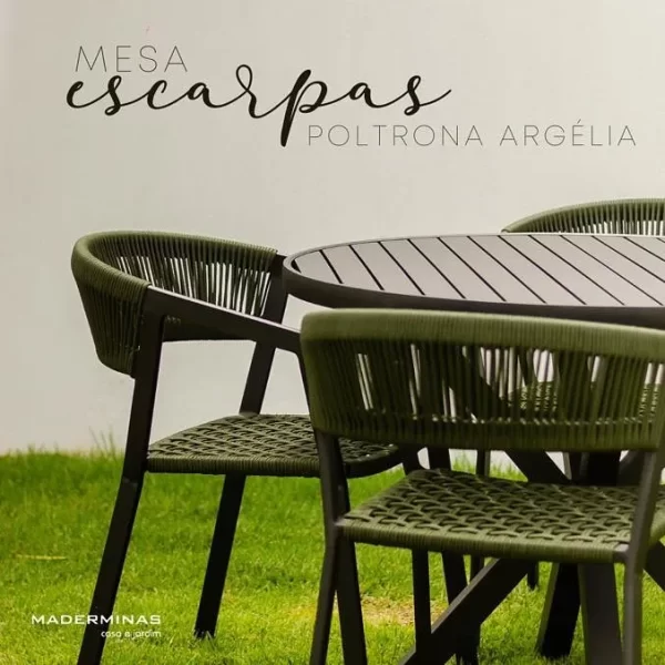 Conjunto Mesa Escarpas e Poltrona Argélia