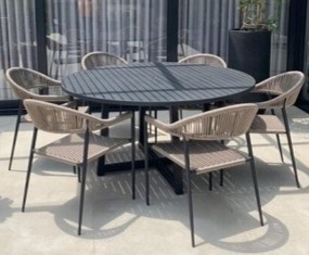 Mesa de Jantar Grécia com e sem giratório.